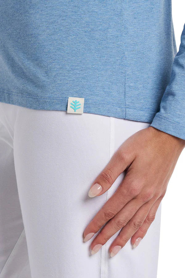 Coolibar - UV Shirt voor dames - Morada - Longsleeve  - Blue Header