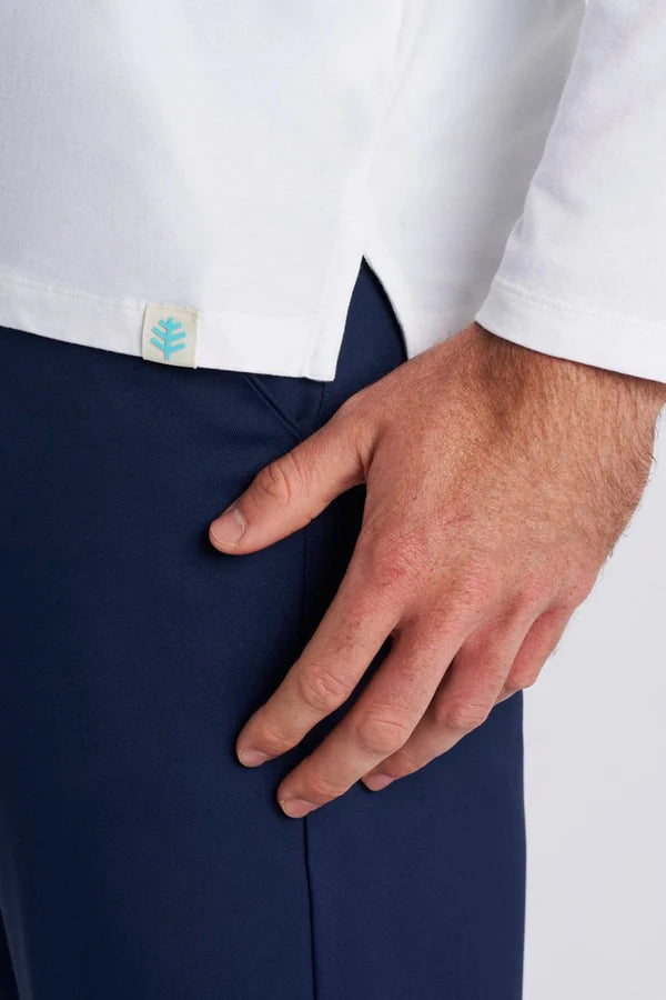 Coolibar - UV-poloshirt voor heren lange mouw - Coppoitt - Wit