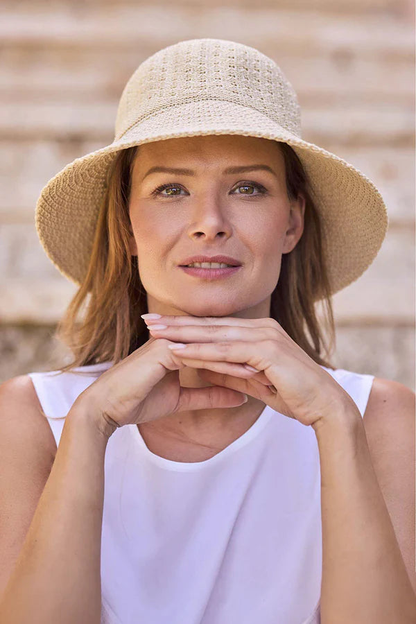 Coolibar - UV Marina zonnehoed voor dames - Natural