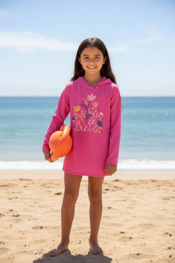 Coolibar - UV Cover Up Dress - Tulip Pink - Blooming Forest