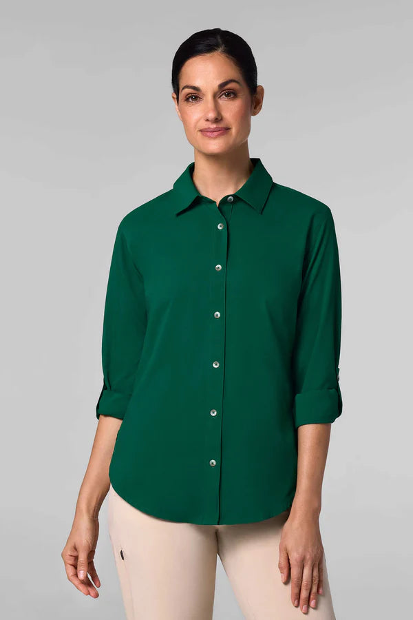 Coolibar - UV-werende Blouse voor dames - Hepburn - Eden Green