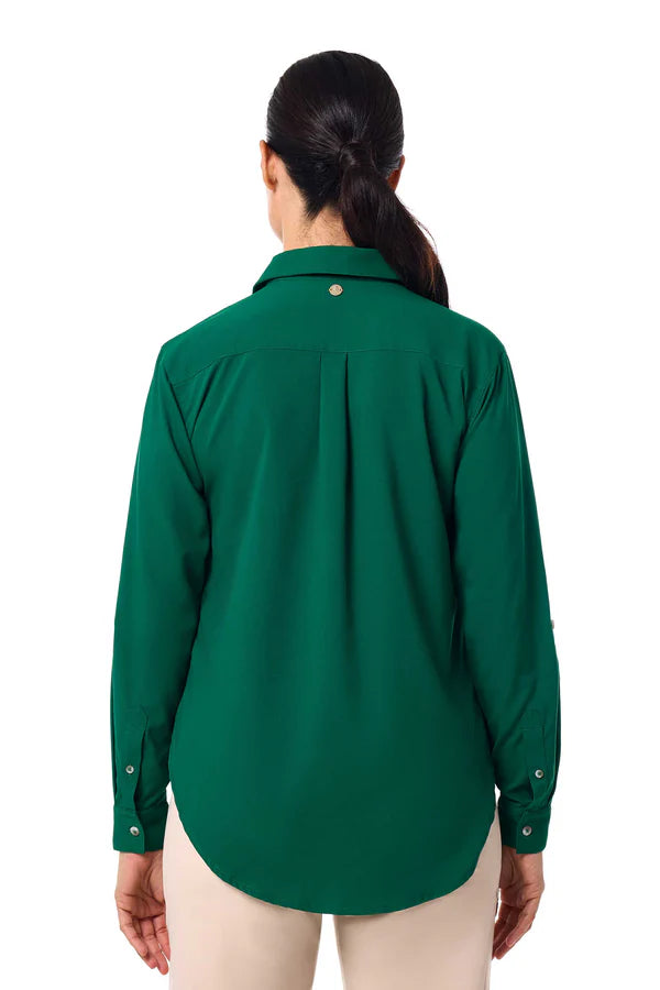 Coolibar - UV-werende Blouse voor dames - Hepburn - Eden Green