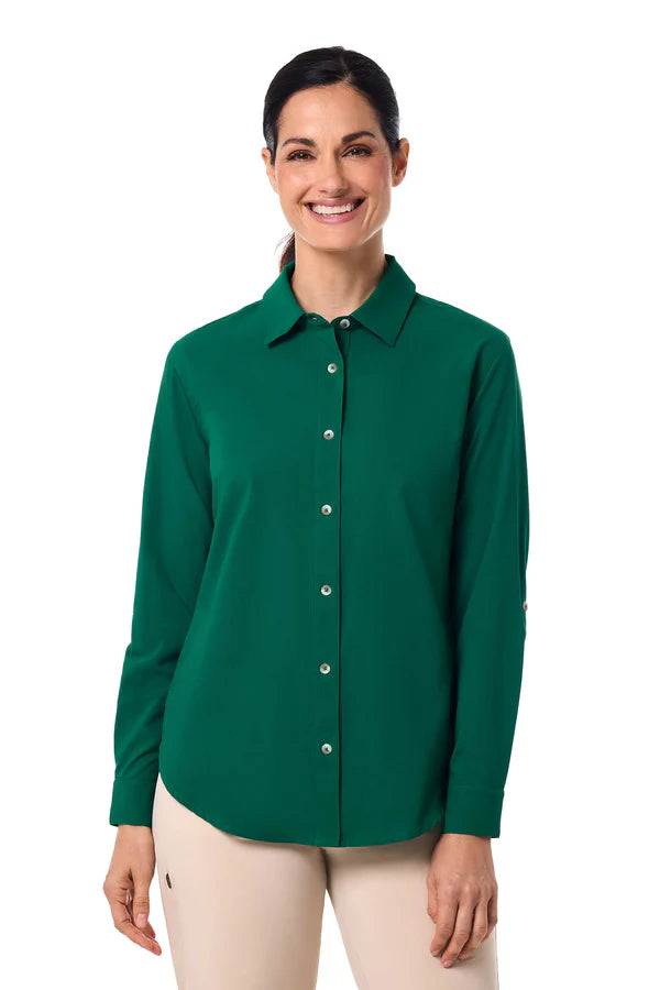 Coolibar - UV-werende Blouse voor dames - Hepburn - Eden Green