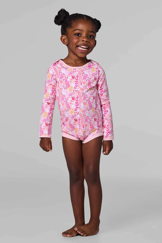 Coolibar Baby UV beschermende pakje - Soft Pink Blooming Forest