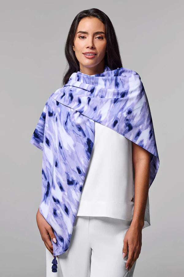 Coolibar - UV-Shawl - Minneola - Dusk Ikat Watercolor