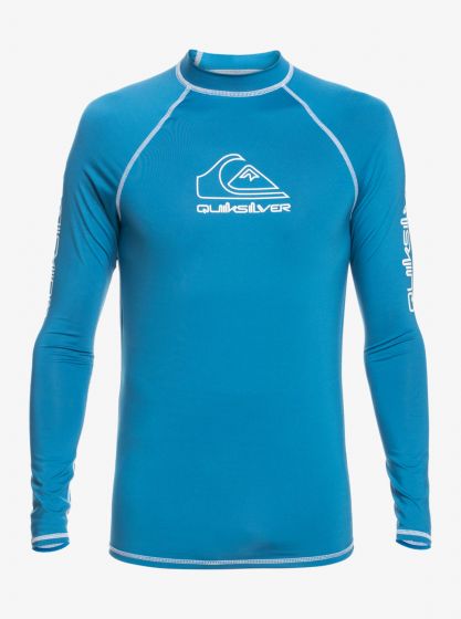 Quiksilver - UV Rashguard voor mannen - On Tour Lange mouw - UPF50 - Snorkel Blue - Blauw