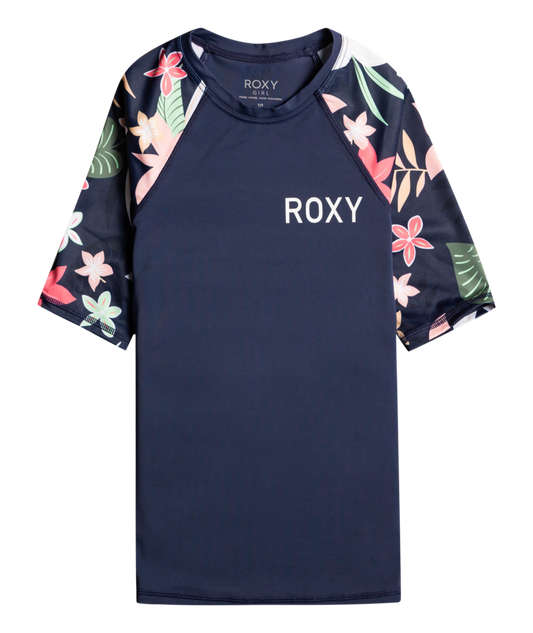 Roxy - UV Rashguard voor meisjes - Korte mouw - UPF50 - Mood Indigo Alma Swim