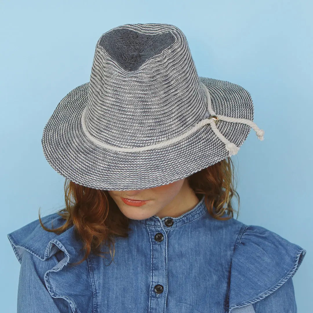 360FIVE Everyday - zonnehoed Felicity Fedora - Petrol Blauw