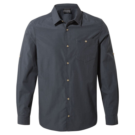 Craghoppers - UV Overhemd voor heren - Longsleeve - Kiwi Ridge - Staalblauw