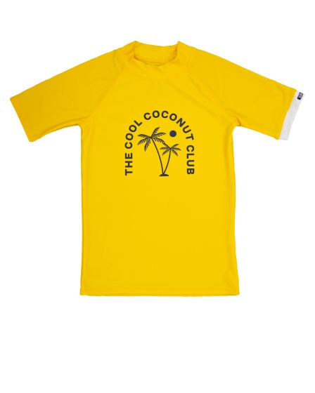 JUJA - UV-Zwemshirt met korte mouwen voor kinderen - UPF50+ - Cool Coconut - Sunny geel