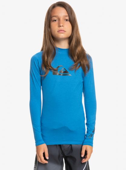 Quiksilver - UV Surf T-shirt voor jongens - All Time Lange mouw - UPF50 - Snorkel Blue - Blauw