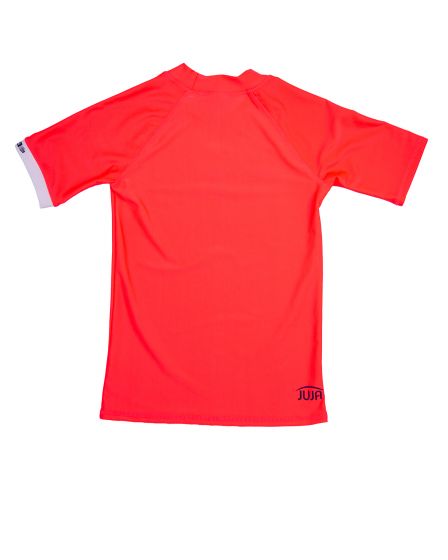 JUJA - UV-Zwemshirt met korte mouwen voor kinderen - High Visual - UPF50+ - St. Tropez - Neon koraal