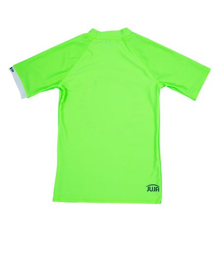 JUJA - UV-Zwemshirt met korte mouwen voor kinderen - High Visual - UPF50+ - Vacay all day - Neon lime