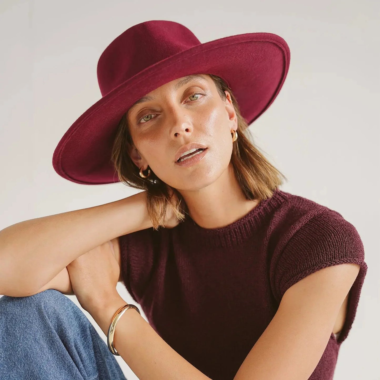 House of Ord - Winter hoed Chloe Fedora - Moerbei