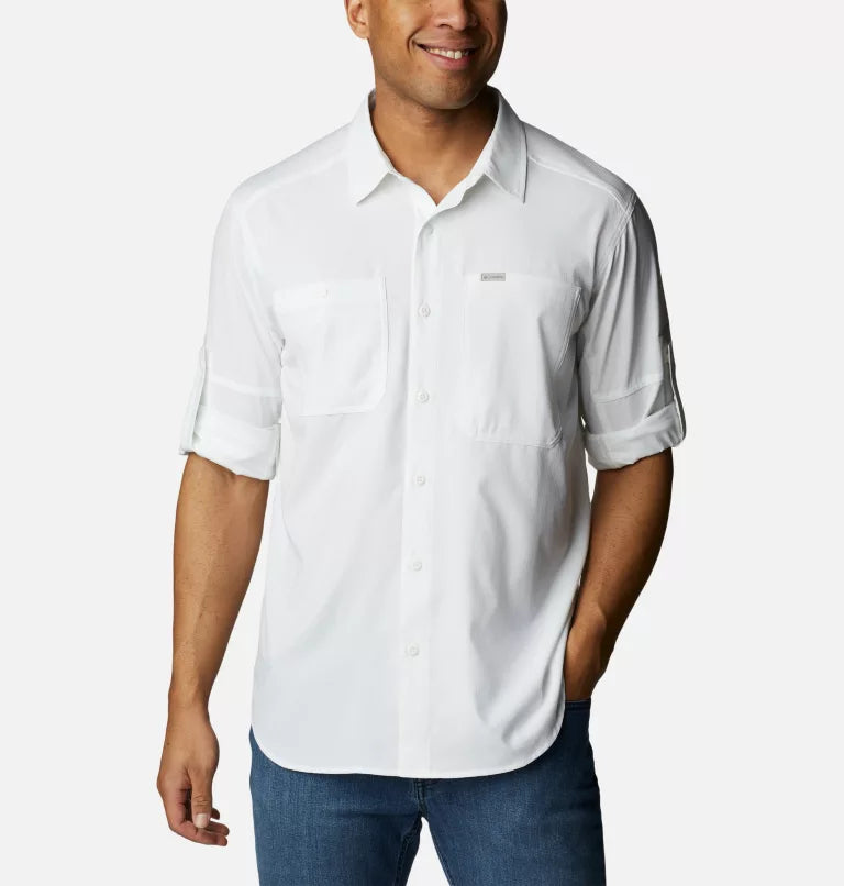 Columbia Heren UV overhemd Silver Ridge White Utility Long Sleeve