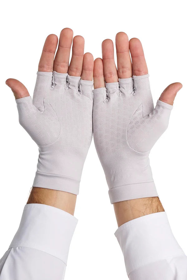 Coolibar - UV-Beschermende vingerloze handschoenen - Sleek Grey