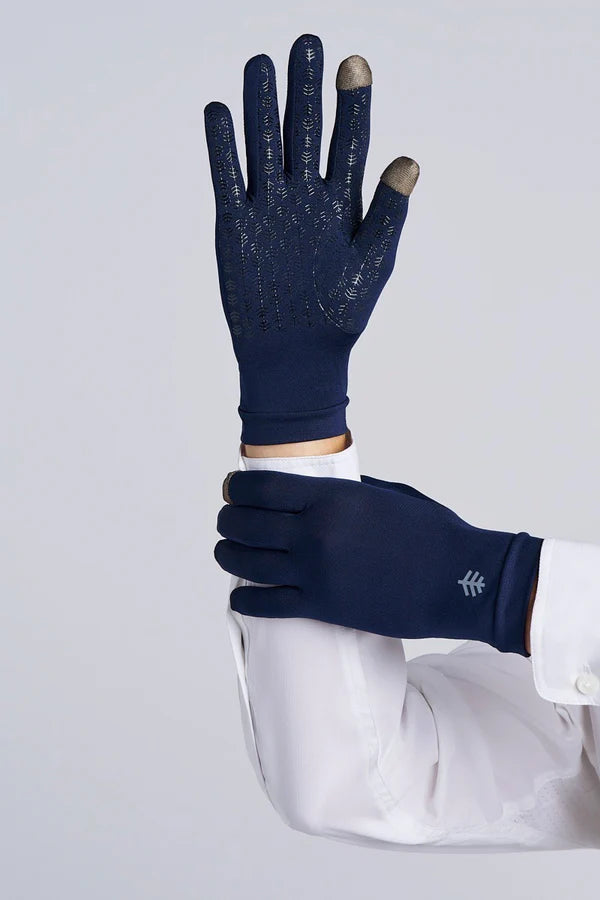 Coolibar - UV-Beschermende handschoenen met touchscreen grip - Navy