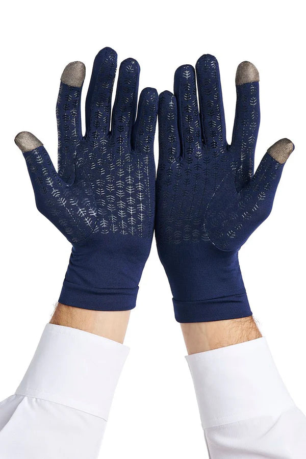 Coolibar - UV-Beschermende handschoenen met touchscreen grip - Navy