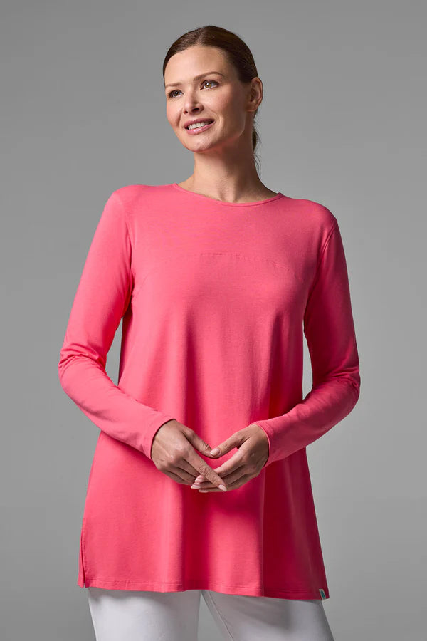 Coolibar - UV Shirt voor dames - Daybreak - Swing - Sunkist Coral
