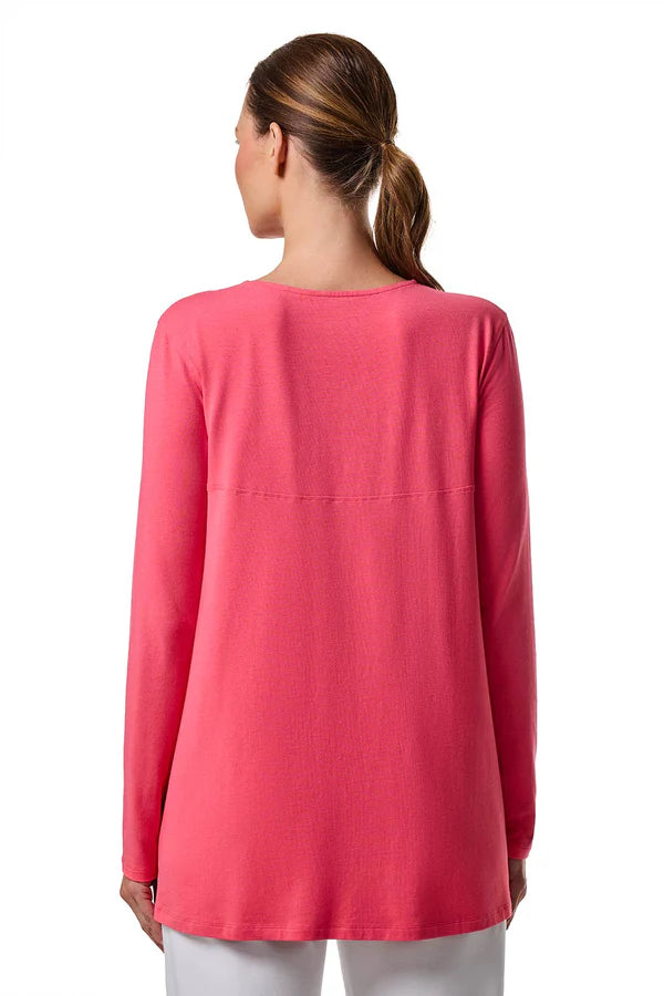 Coolibar - UV Shirt voor dames - Daybreak - Swing - Sunkist Coral