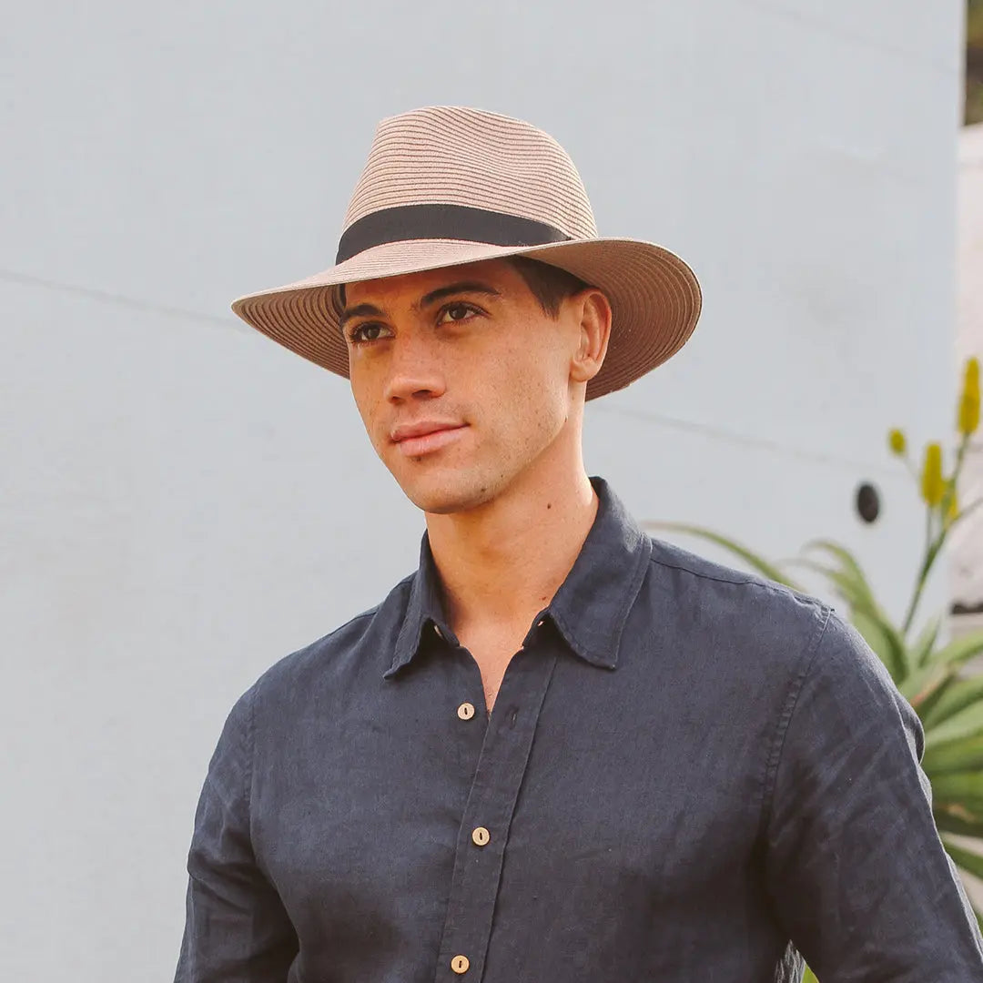 House of Ord - zonnehoed Pana-Mate Fedora - Taupe