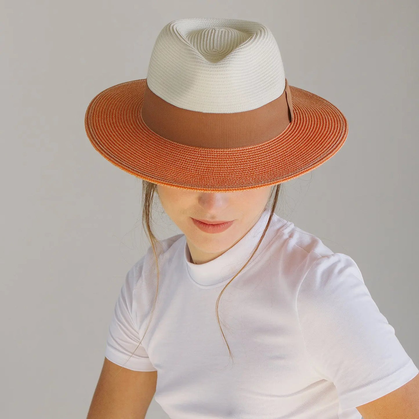 House of Ord - zonnehoed Naledi Fedora - Ivory/Tan