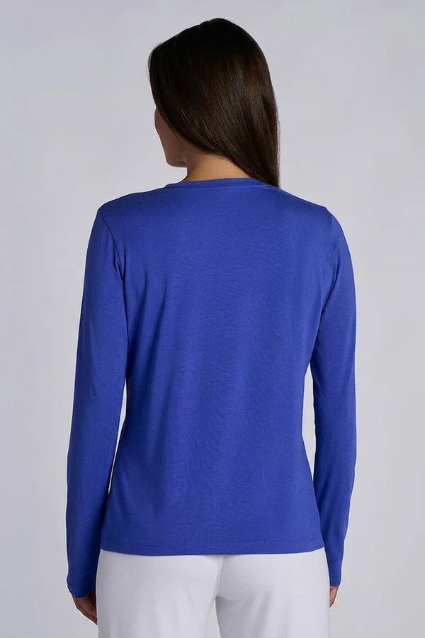 Coolibar - UV Shirt voor dames - Morada - Longsleeve  - Baja Blue