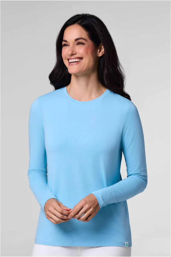 Coolibar - UV Shirt voor dames - Morada - Longsleeve  - Arctic Blue