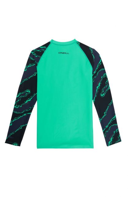 O'Neill Boys UV Shirt Lange Mouw Wave - groen