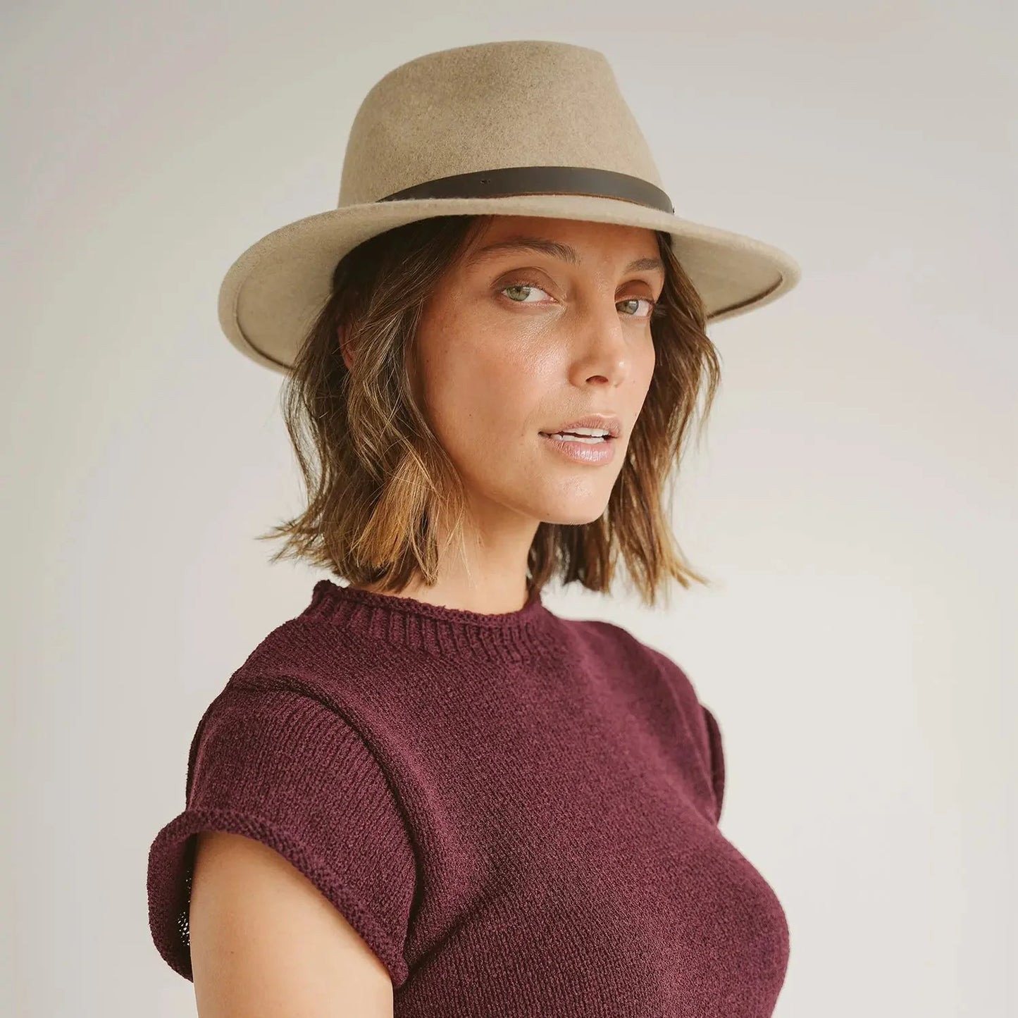 House of Ord - Winter hoed Wilde Fedora - Gemengd Camel