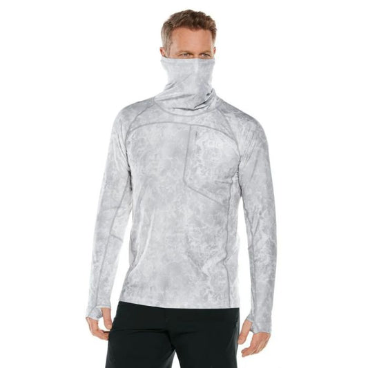 Coolibar - UV Zwemshirt met halsbescherming voor heren - Andros - Rookgrijs