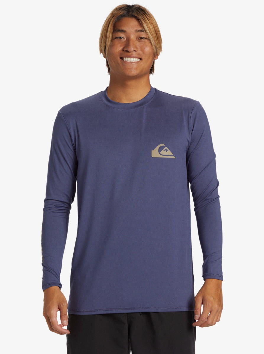 Quiksilver - UV-surf T-shirt voor heren - Everyday - Lange mouw - UPF50+ - Crown Blauw