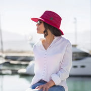 House of Ord - zonnehoed Aston Fedora - Gemengd Rood