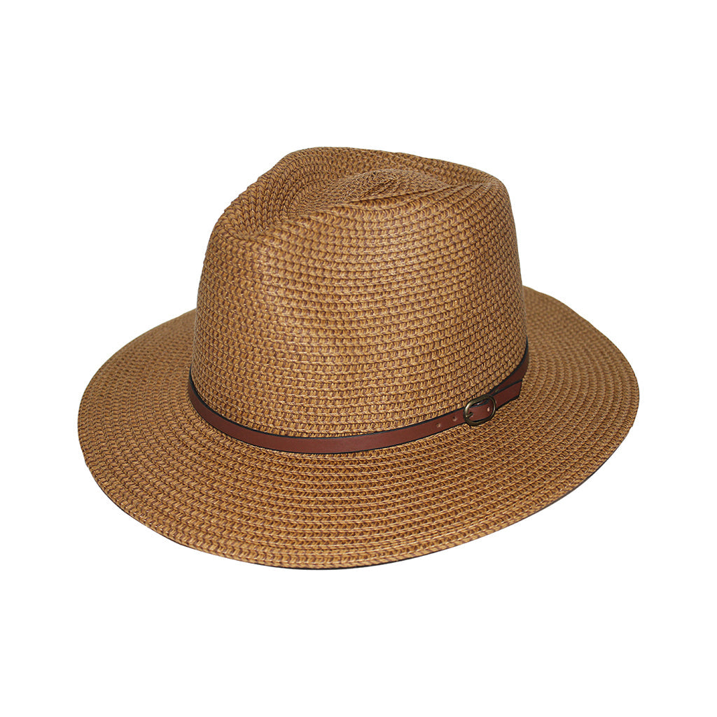 360FIVE Everyday - zonnehoed Moore Fedora - Karamel/Bruin