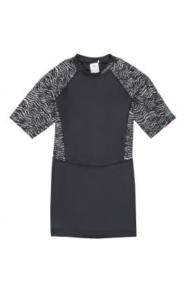 O'Neill - UV-shirt met korte mouwen voor dames - Extra lang - Mix - Zwart