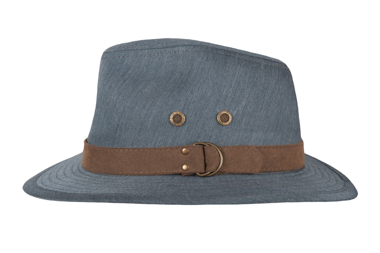 Hatland - UV Fedora hoed voor heren - Yorden - Marineblauw