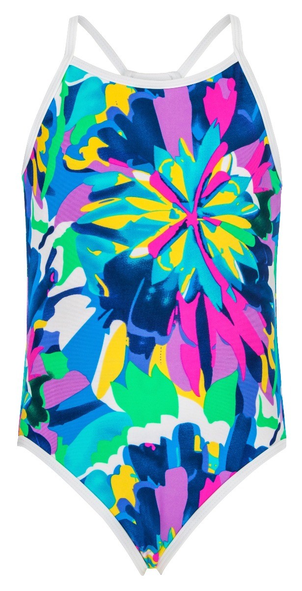 Snapper Rock - UV badpak voor meisjes -Tropisch neon