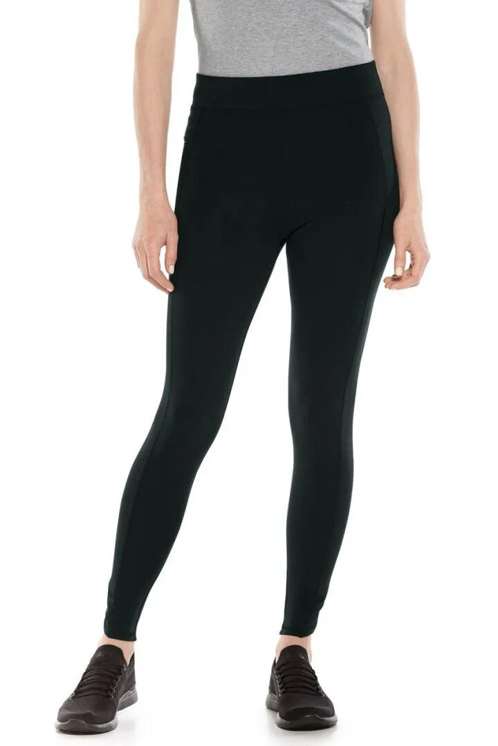 Coolibar - UV-zomerlegging voor dames - LumaLeo - Effen - Zwart