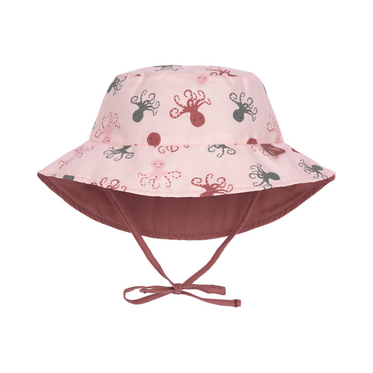 Lässig - Omkeerbare UV Bucket hoed voor baby's - Octopus - Roze