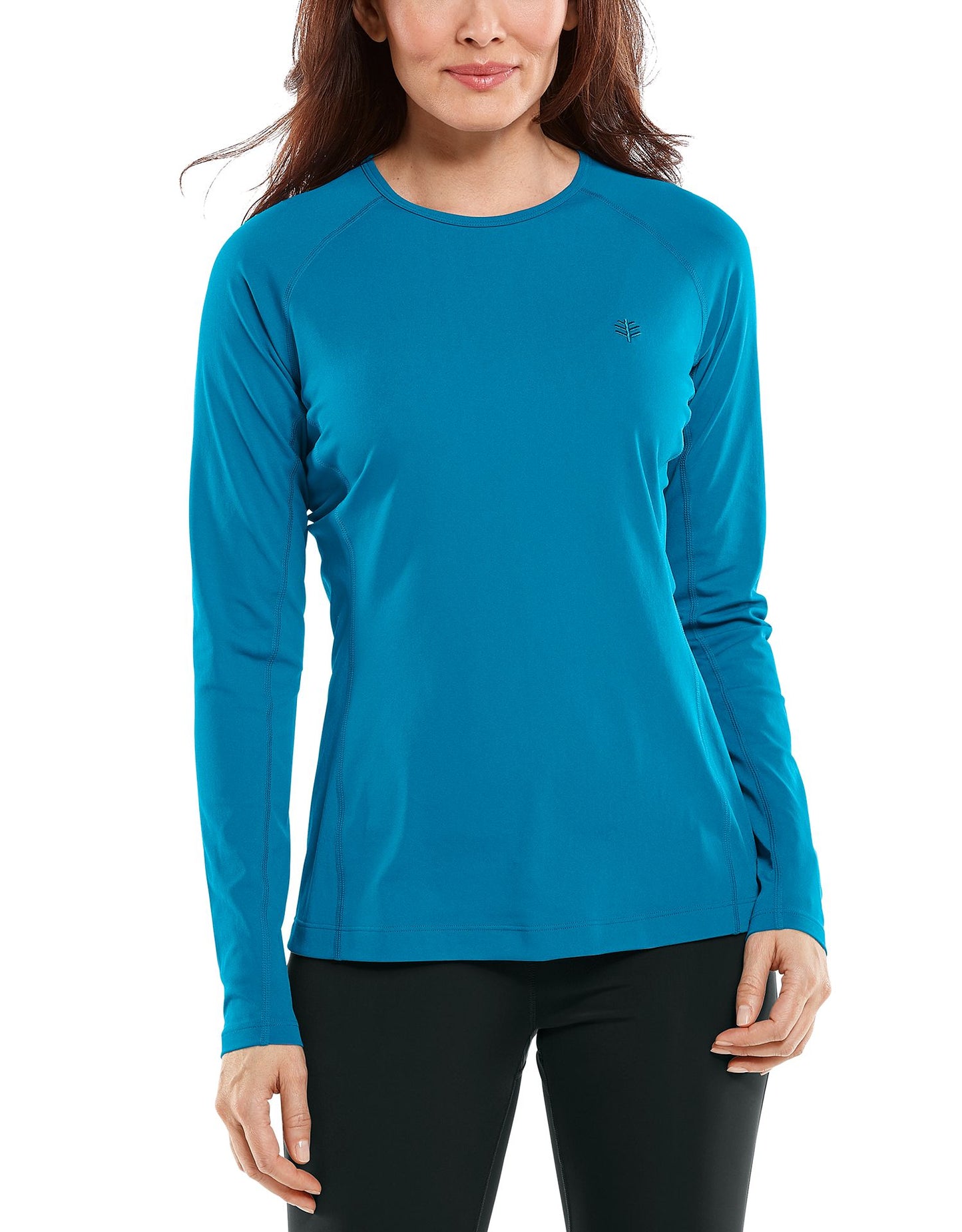 Coolibar - UV Zwemshirt voor dames - Longsleeve - Hightide - Nordic Teal
