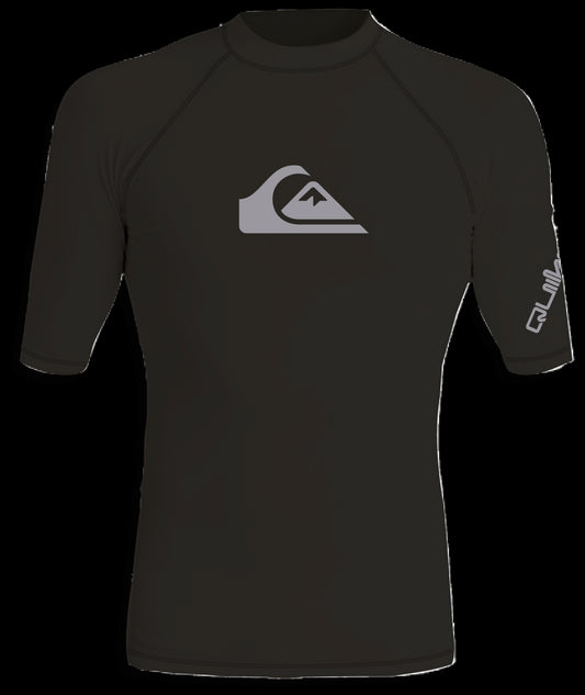 Quiksilver - UV-Zwemshirt met korte mouwen voor jongens - All time - Zwart