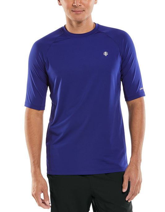 Coolibar - UV sportshirt voor heren - Agility Performance - Donkerblauw