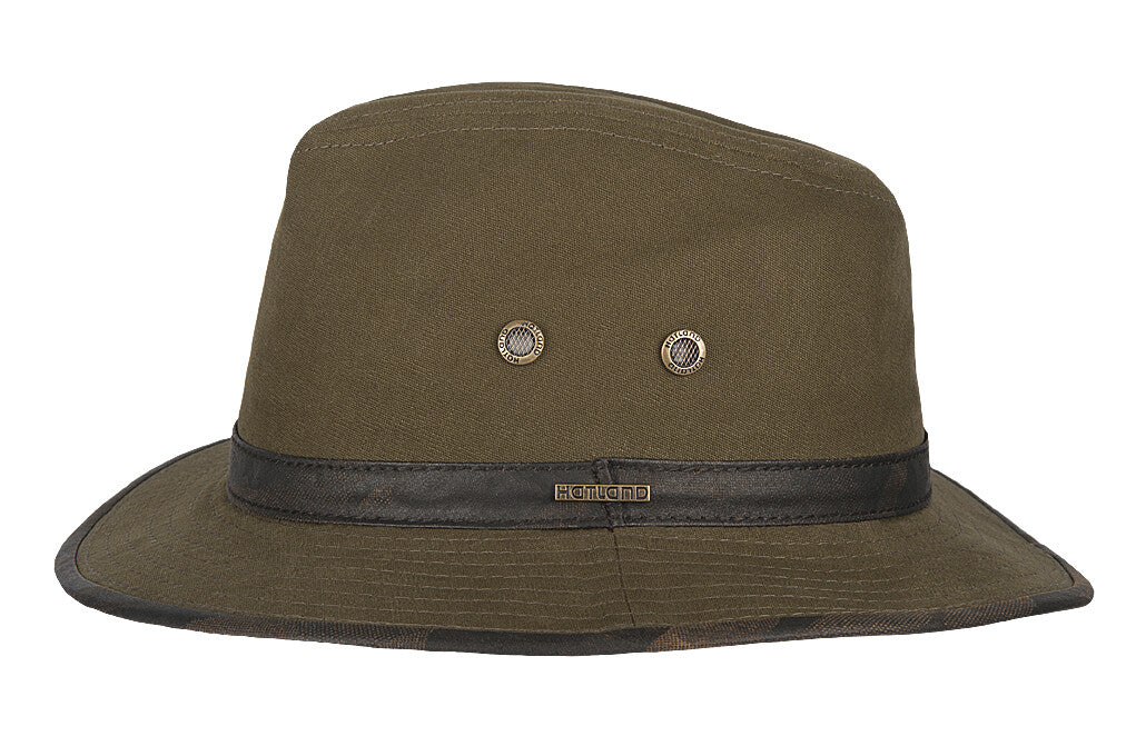 Hatland - UV-Fedora hoed voor volwassenen - Warwick - Olijfgroen