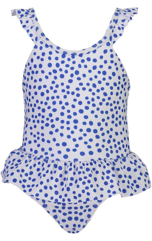 Snapper Rock - Badpak met rokje voor baby's - Cheetah Spot - Wit/Blauw