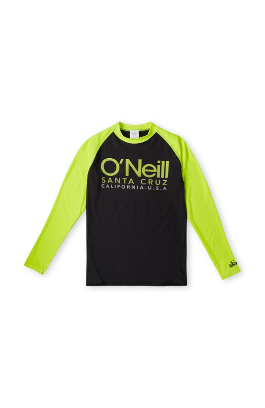 O'Neill - UV Zwemshirt voor jongens - Cali Longsleeve Skin - Zwart/Neongeel