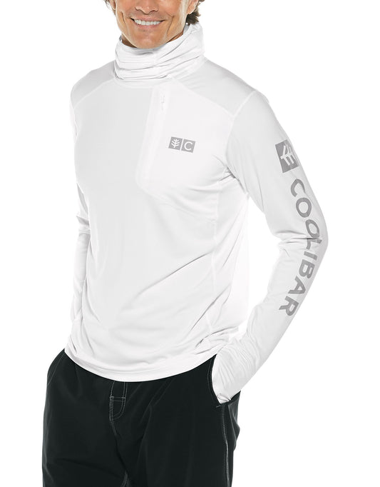 Coolibar - UV Zwemshirt met capuchon voor heren - Andros - Wit