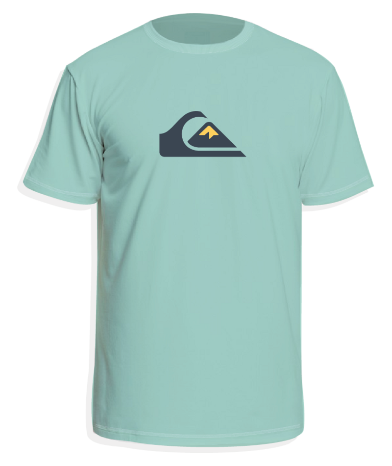 Quiksilver - UV Surf T-shirt voor jongens - Solid Streak Korte mouw - UPF50 - Beach Glass - Blauw
