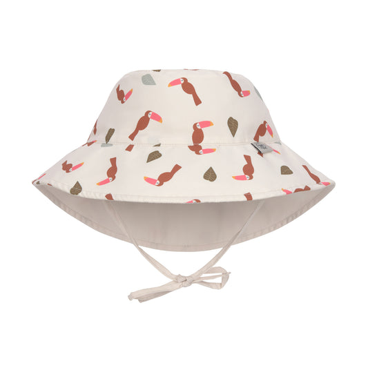 Lässig - UV-Beschermende bucket hoed voor kinderen - Toekan - Offwhite