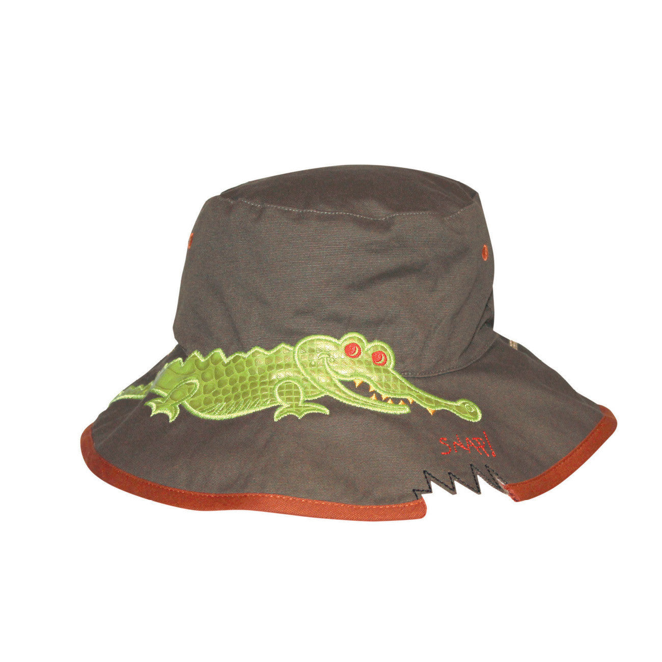 Rigon - UV Bucket hat voor kinderen - Khaki croc