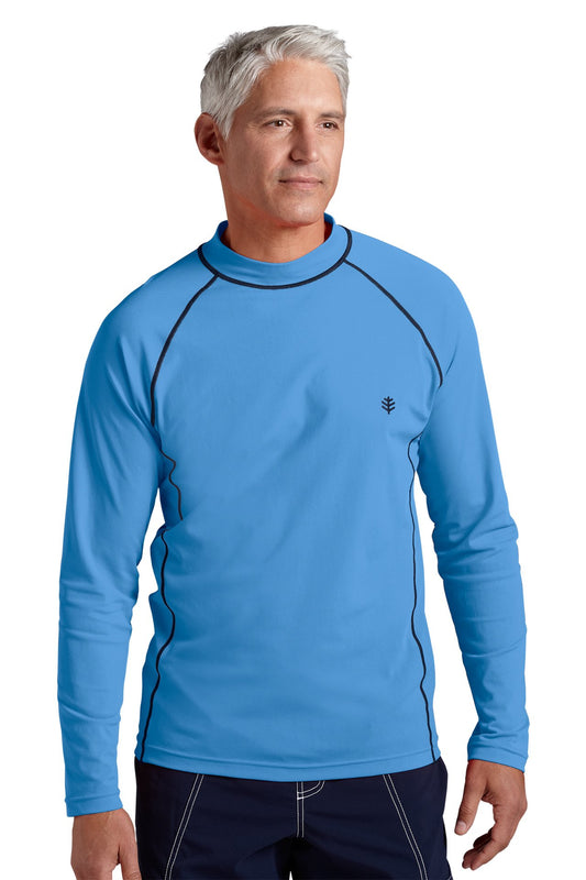 Coolibar - UV Werend shirt lange mouwen heren - Surf Blauw